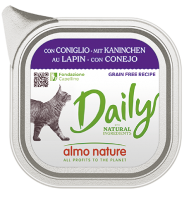 Almo Nature Grain-Free Υγρή Τροφή Γάτας σε Κεσεδάκι με Κουνέλι 100gr